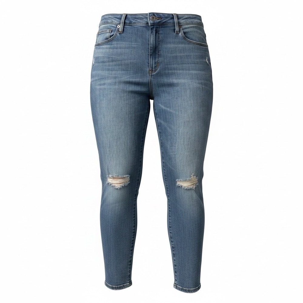 Universal Thread Distressed High Rise Skinny Jeans Blue Women 18/34R 38x28.5